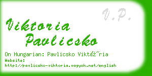 viktoria pavlicsko business card